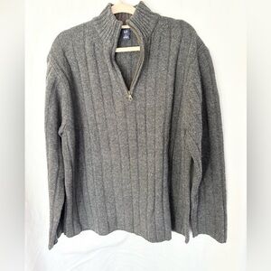 GAP Men's Charcoal 1/4 Zip-Up Sweater XL